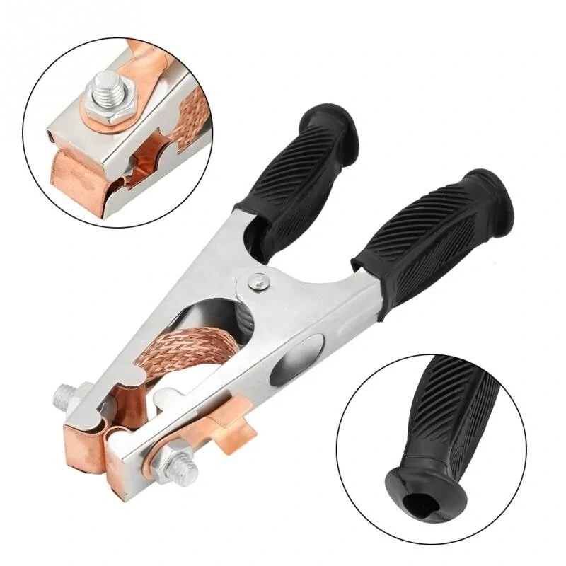 500A Copper Welding Ground Clamp - Electroplated Earth Clip for Manual Welder
