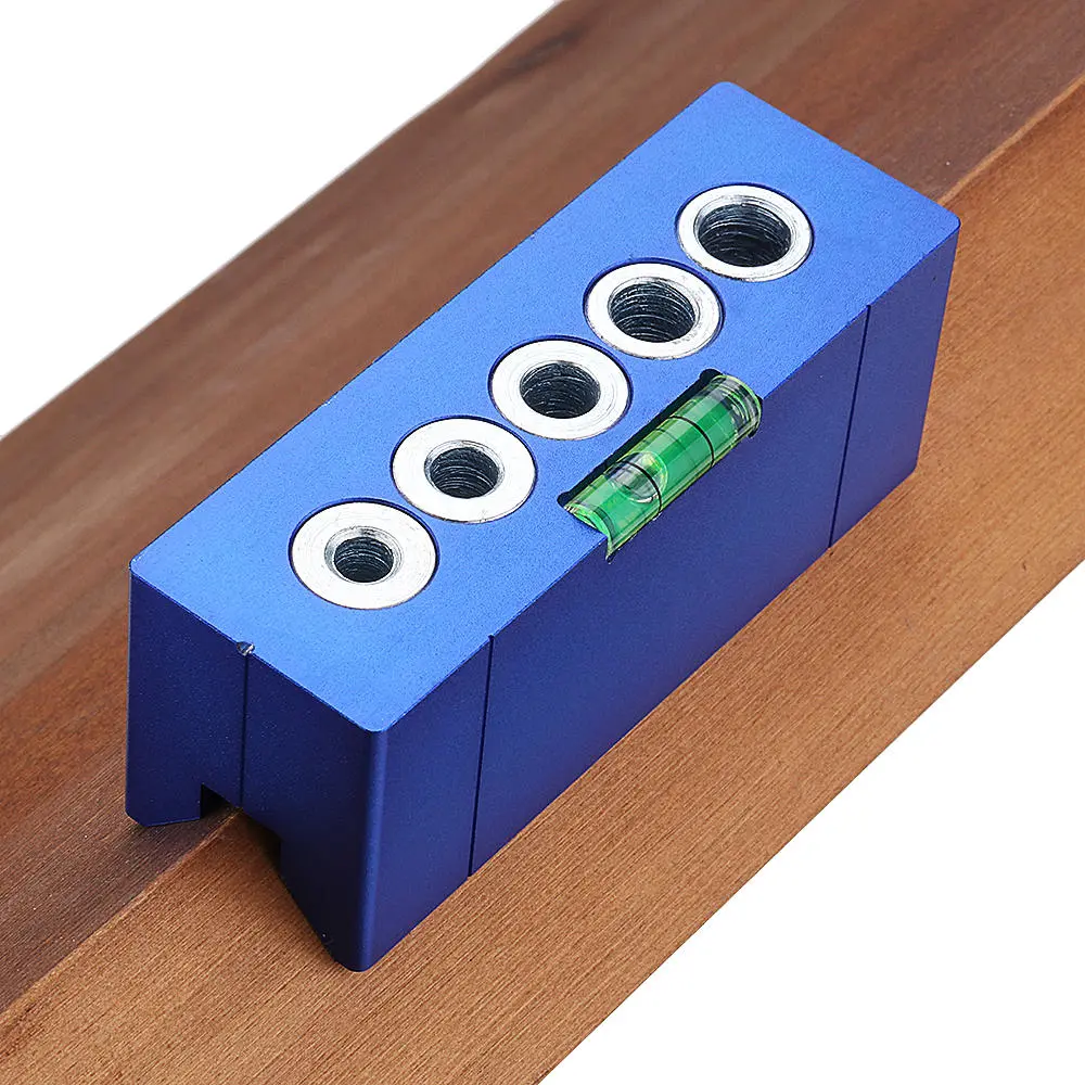 Aluminum Alloy 90 Degree Drill Guide | 6-10mm Doweling Jig with Bubble Level