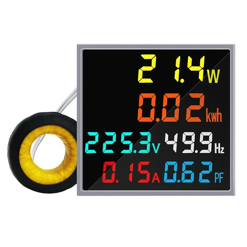 Household Multimeter - AC 50-300V 100A LCD Display | Voltmeter Ammeter Energy Meter