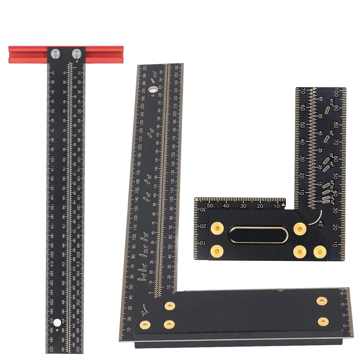 Aluminum Multi-angle Measuring Ruler - Layout Tool for Carpentry & DIY