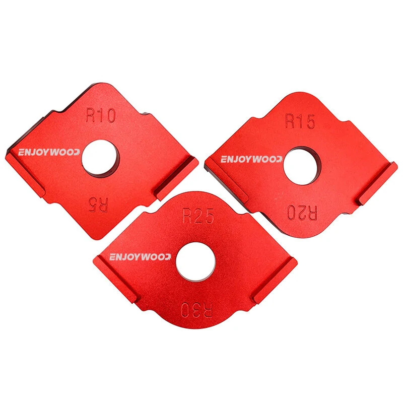 ENJOYWOOD 3PCS Aluminum Router Corner Jig Set | R5-R30 6-in-1 Precision Templates