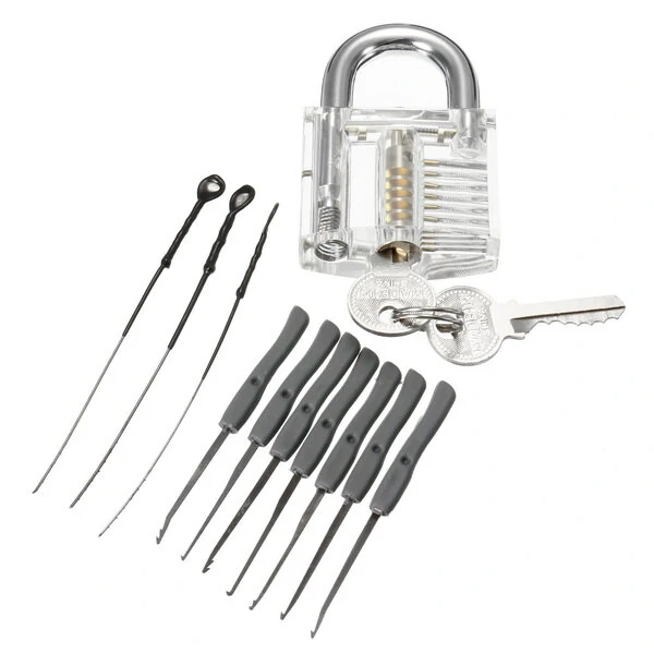 Mini Locksmith Tool Set - Lock Pick Tools & Training Lock with Keys