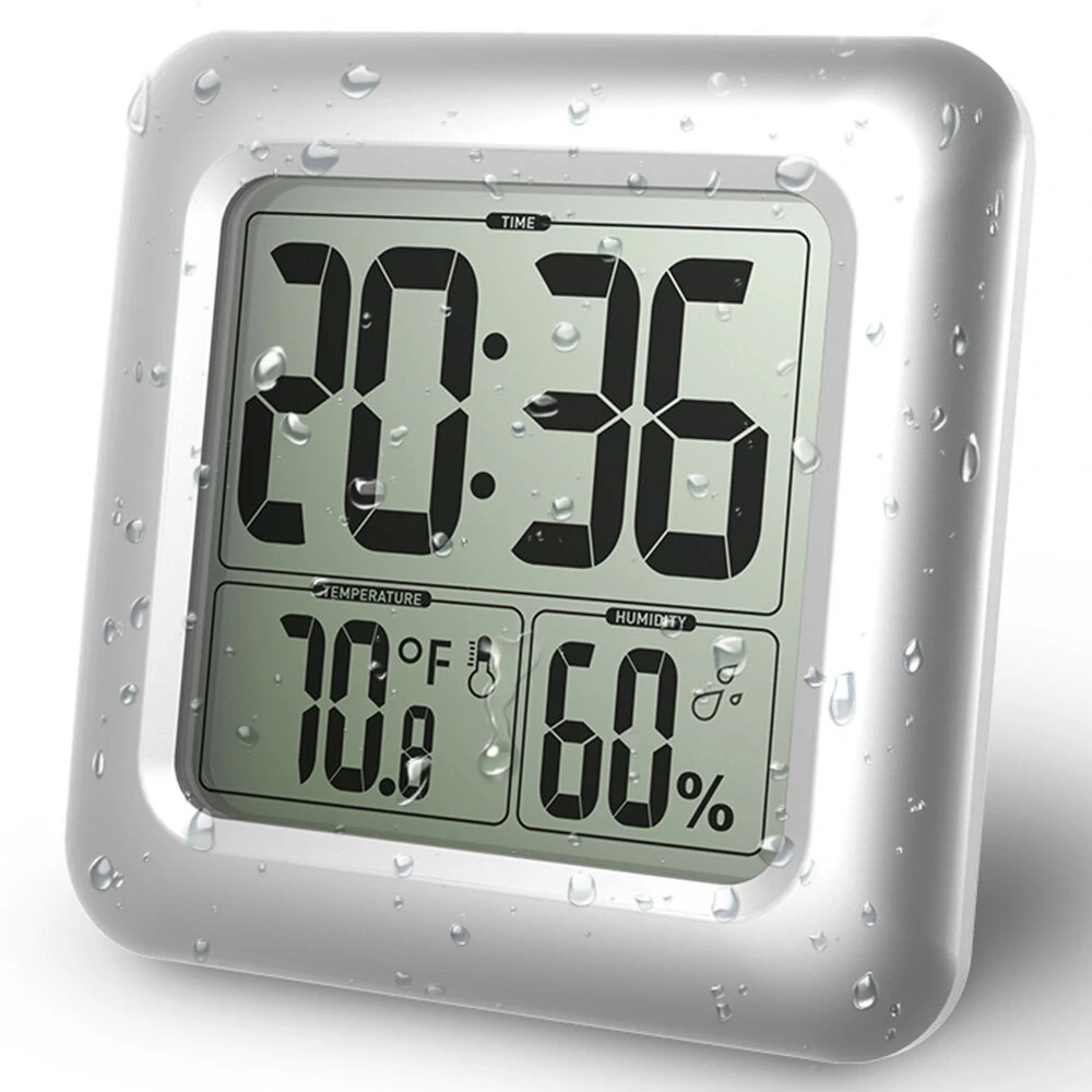 BALDR B0006STH Digital Clock - LCD Display Hygrometer - 12/24H Waterproof