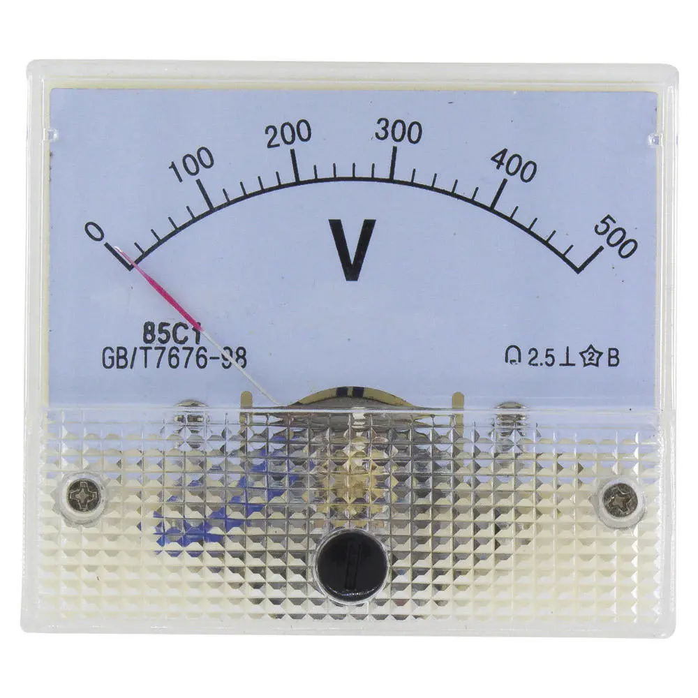 85C1-V Analog Voltmeter - 5V/50V/100V/250V DC Pointer Voltage Meter | 85C1 Series