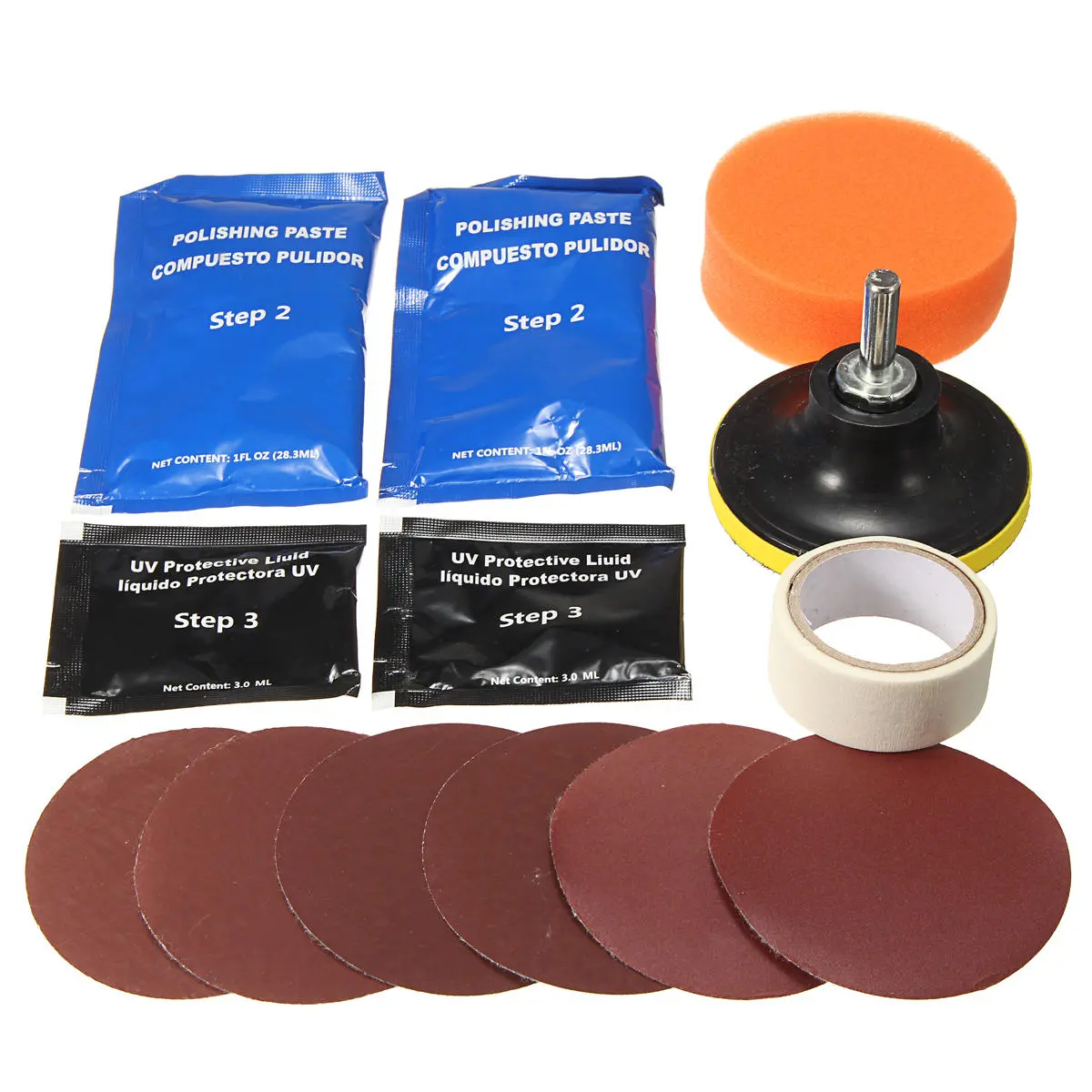 3M Headlight Lens Restoration Kit - Plastic Light Polishing & Repair Tool