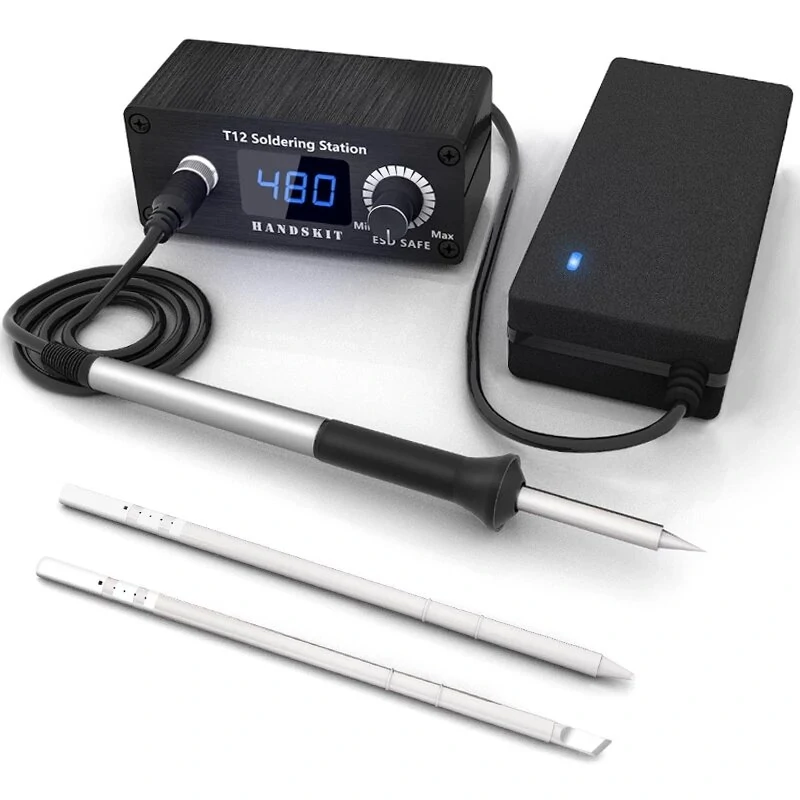 HANDSKIT T12 Soldering Station | 72W Digital Temperature Control | 19V-24V with 3 Tips