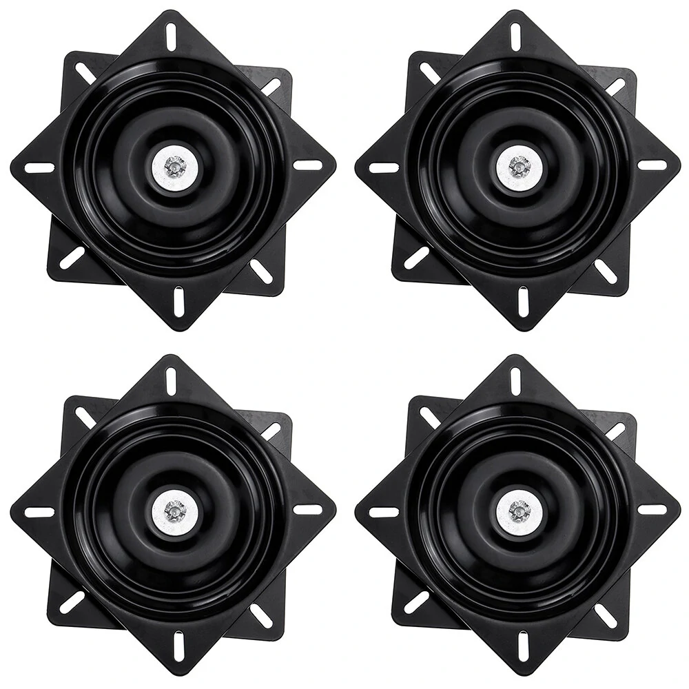 4Pcs 7 Inch Square Swivel Plate Replacement - 360 Degree Rotation Mechanism for Bar Stool & Recliner Chair
