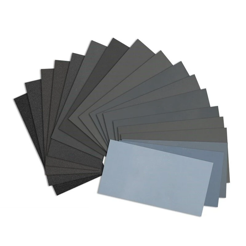 60pcs Silicon Carbide Sandpaper Sheets | Wet Dry Sanding | 15 Grit Levels | Wood Metal Automotive