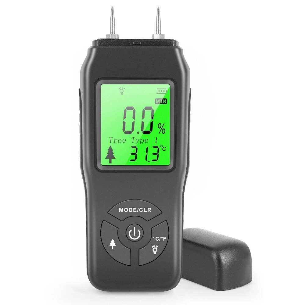 LCD Digital Hygrometer - Wood Moisture Meter for Plywood | 0~70% RH