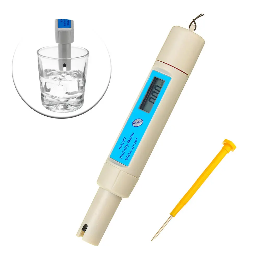 Wattson WS-SA287 Salinity Meter - 0.1ppt Resolution & Waterproof PH Pen
