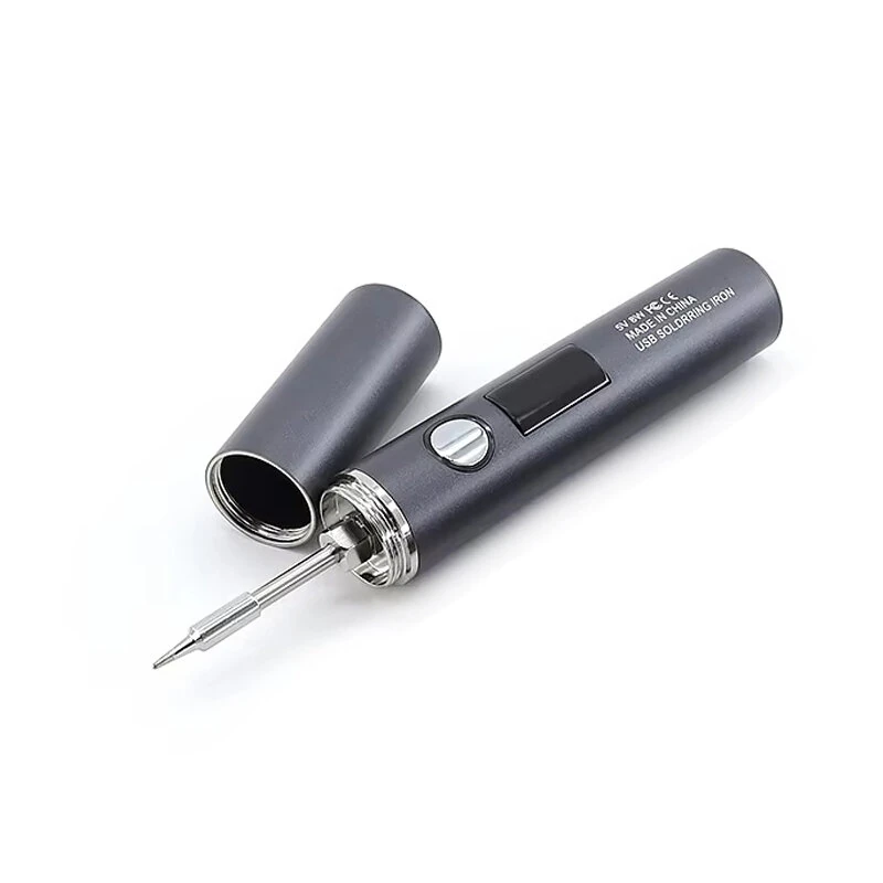 USB Soldering Iron - Wireless Rechargeable Type-C - 5 Adjustable Temperatures - Fast Heating Portable Welding Tool