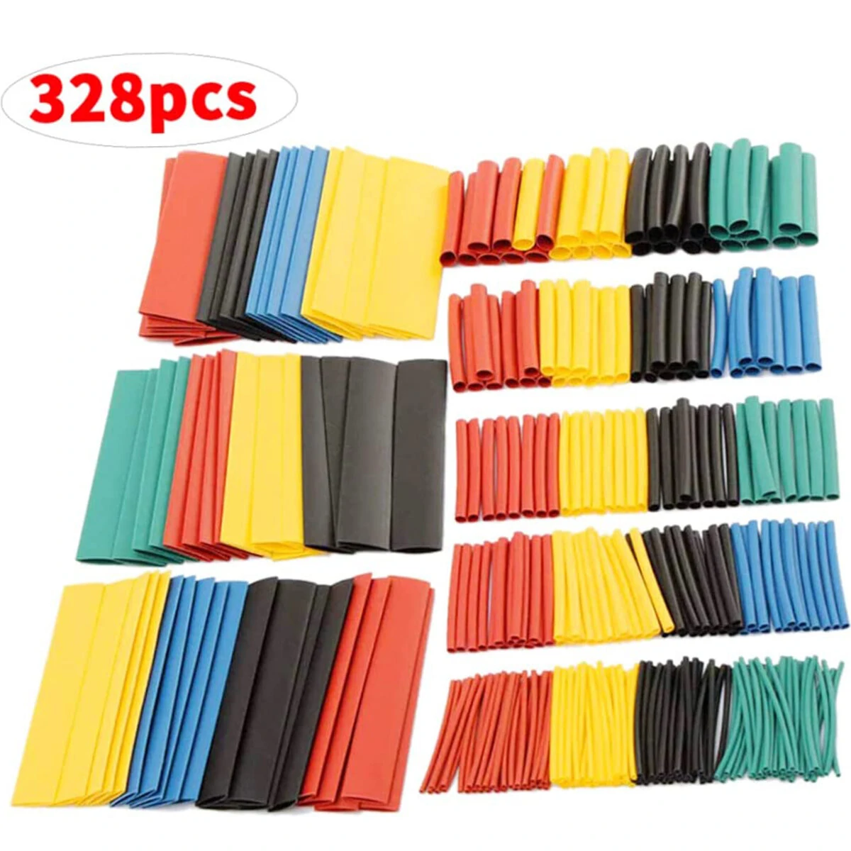 328PCS Heat Shrink Tubing Kit | 2:1 Wire Cable Wrap & Insulation Sleeves for DIY Tools