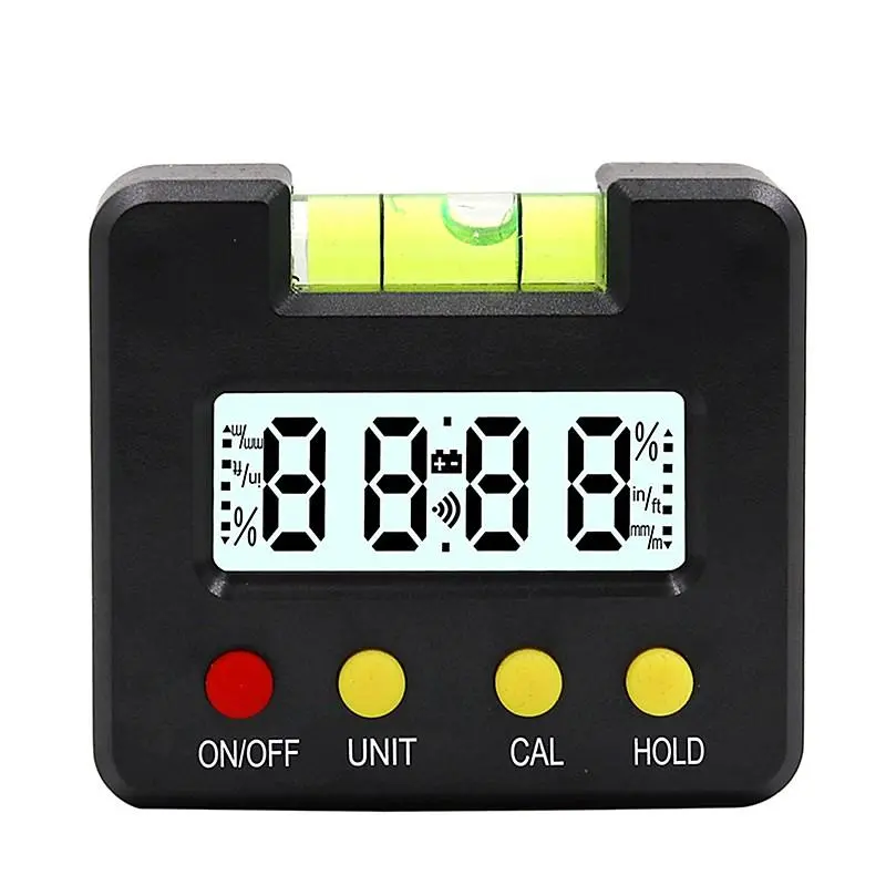 4x90° Digital Inclinometer | Magnetic Base & Blister Level Gauge | 0.1° Resolution