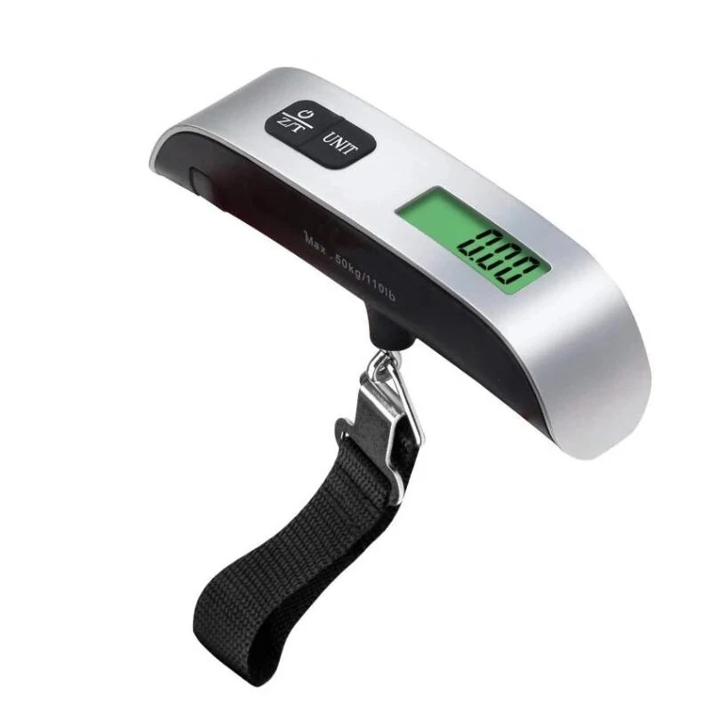 Digital Luggage Scale - 110lb/50kg Capacity - Portable Hanging Suitcase Weight with LCD Display