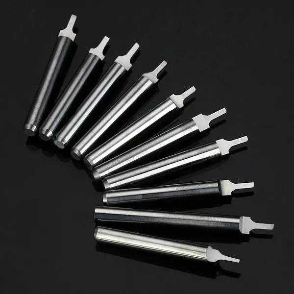 10pcs 3.175mm Shank 1.5x6mm Tungsten Steel Parallel Milling Cutter Bits for PCB Drilling