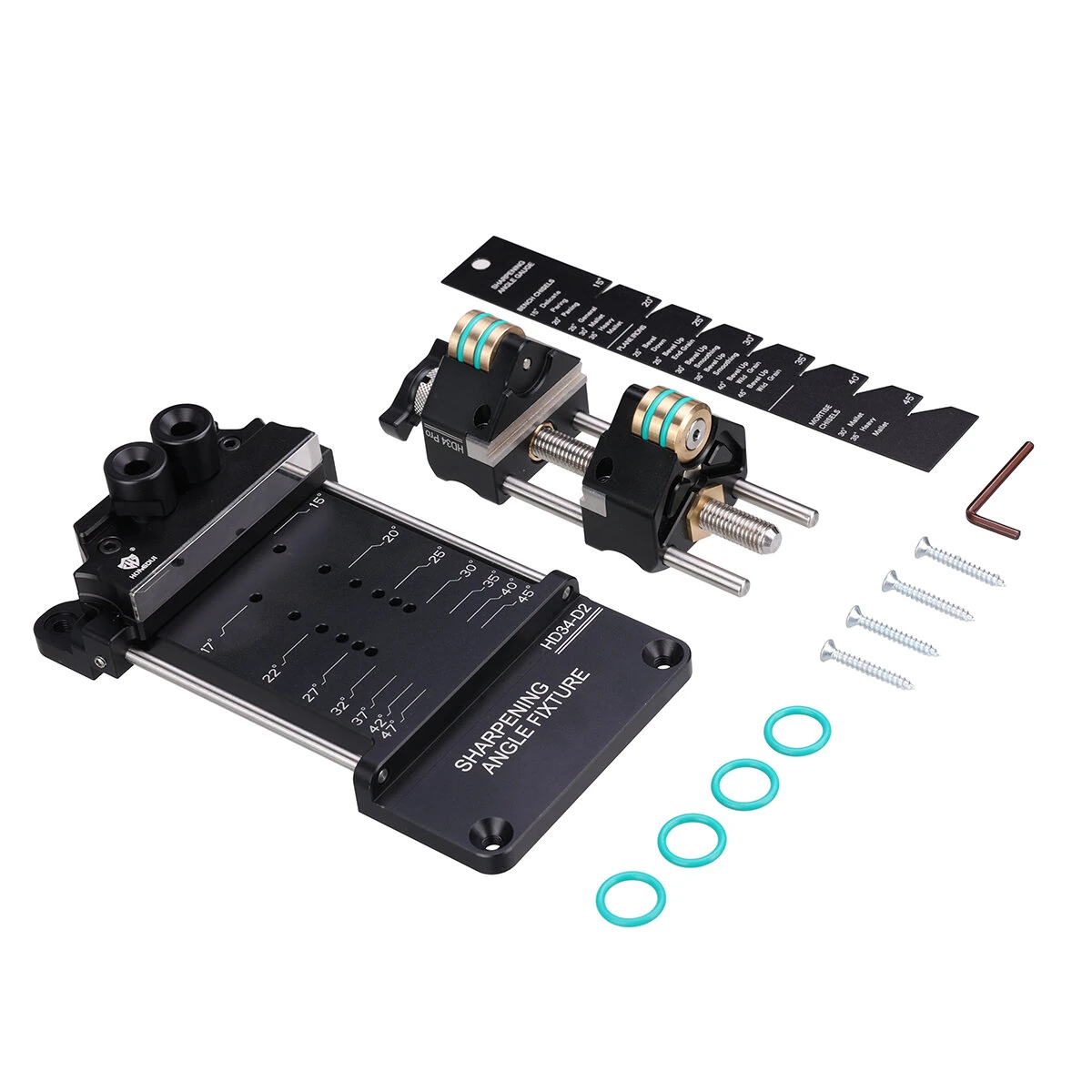 HONGDUI HD34 Pro Honing Guide - Chisel & Plane Sharpening System with Angle Fixture