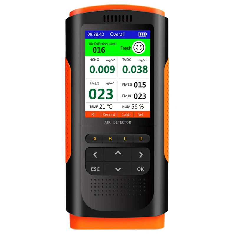 LCD Portable Formaldehyde Tester - Air Quality Monitor for Indoor Pollution & Dust