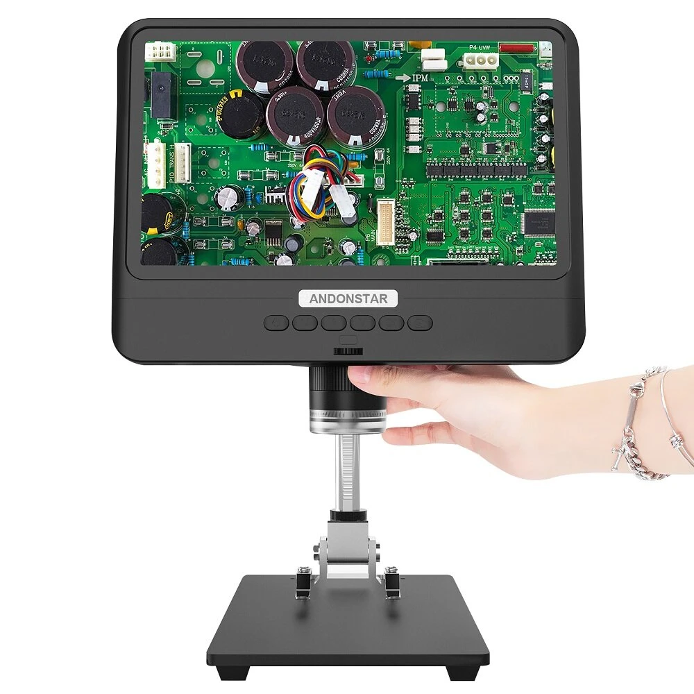Andonstar AD208 Digital Microscope | 8.5 Inch LCD 1080P | 5X-1200X for Soldering & PCB Repair