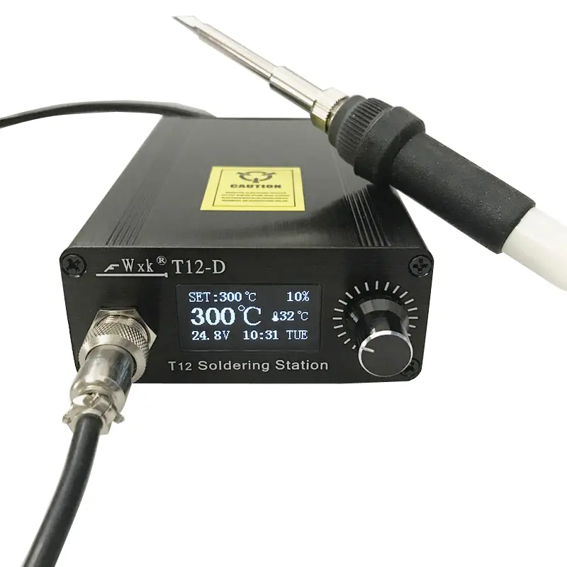 Fwxk T12-D Soldering Station | 1.3in OLED Screen | Auto Sleep & Rapid Heating 150-480°C