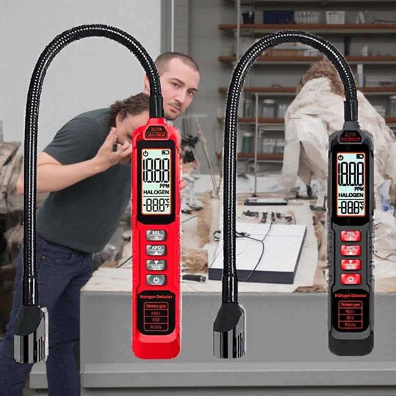 Professional HVAC Refrigerant Leak Detector - High Sensitivity for R22 R410A R134A | LED LCD Display