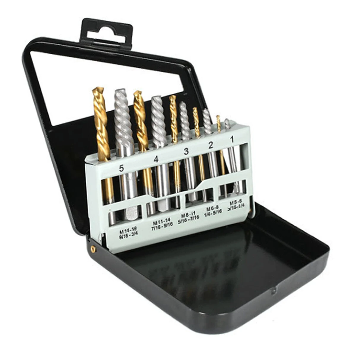 Cobalt Left Hand Drill Bit - 10Pcs Screw Extractor for Broken Bolt Removal