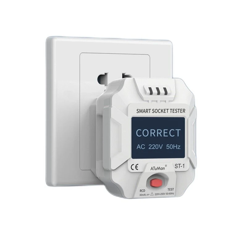 AtuMan DUKA ST-1 Socket Tester - Digital LCD Display | Polarity & Open Circuit Finder