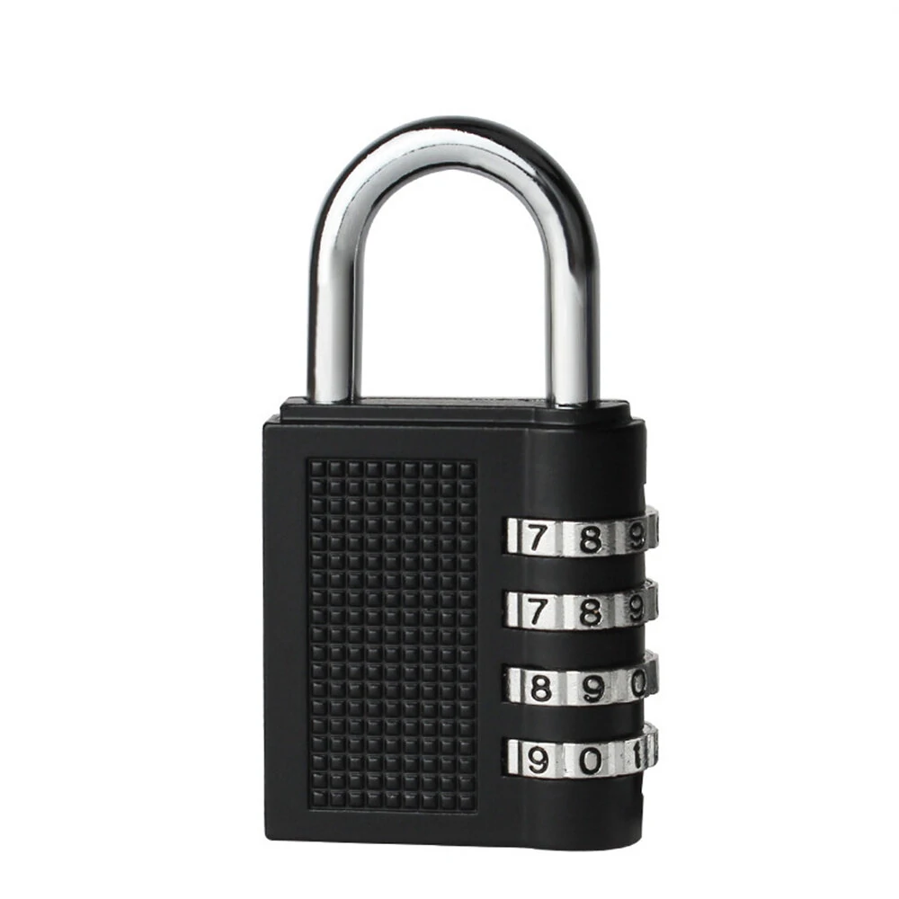 Zinc Alloy 4-Digit Combination Lock | Black Mechanical for Gate Gym Locker