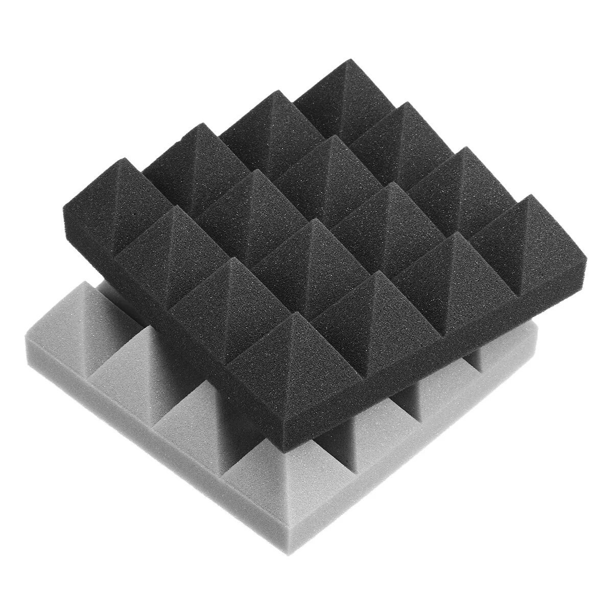 6Pcs Soundproof Foam Panels - 25x25x8cm Acoustic Studio Wall Tiles | Sound Absorbing