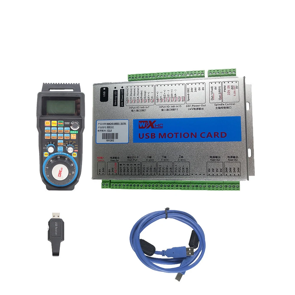 Mach3 USB Controller - 4/6 Axis Wireless Handwheel & Pulse Generator for CNC