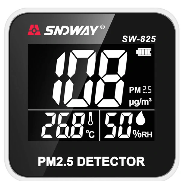 SNDWAY SW-825 Air Quality Monitor - PM2.5 Laser, Gas, Temp & Humidity