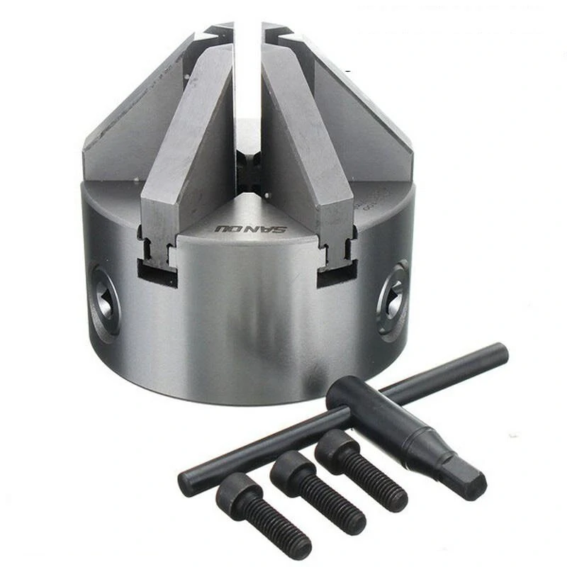 SANOU K13-100 6 Jaw Self Centering Lathe Chuck - 100mm for CNC Metalworking