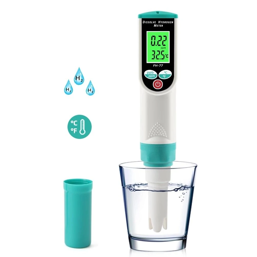 FH-77 Digital Hydrogen Water Tester | 0-1999 PPB & 0-1.99 PPM | ATC for Drinking Water