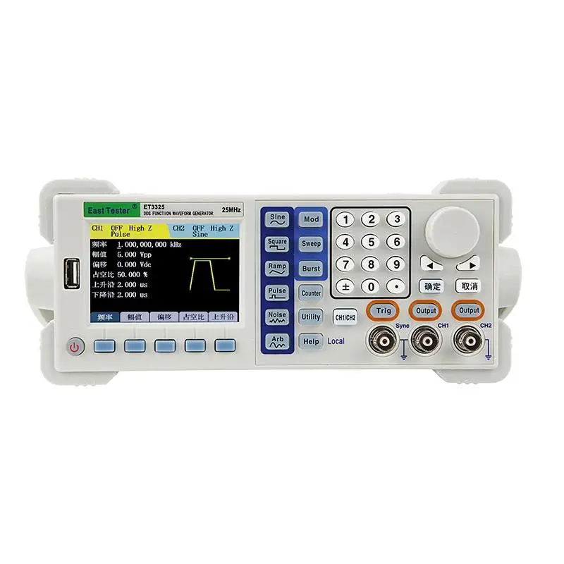 ET3325 Dual Channel 25MHz Function Generator | Arbitrary Waveform Generator