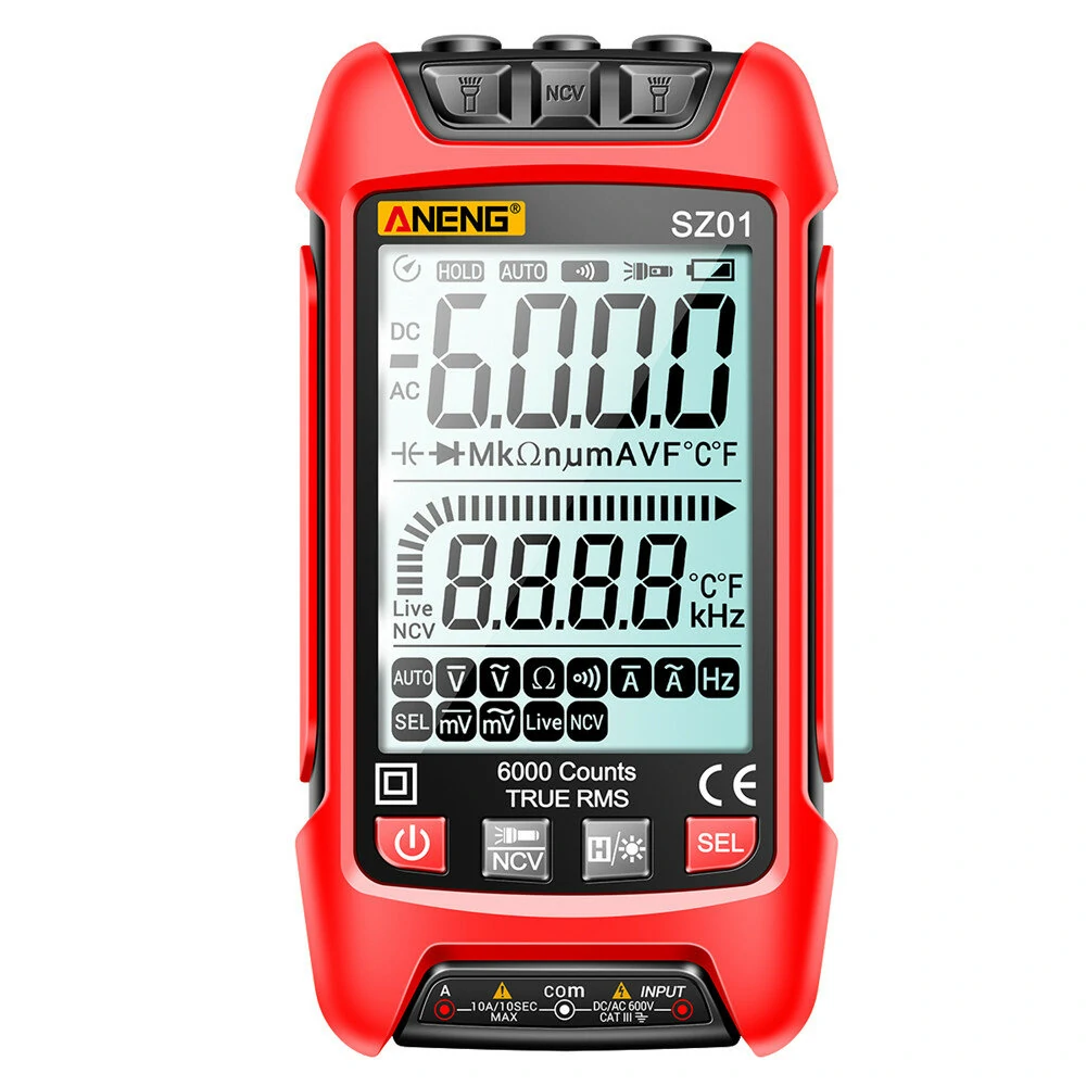 ANENG SZ01 True RMS Digital Multimeter - 6000 Counts Auto Range & Frequency Tester