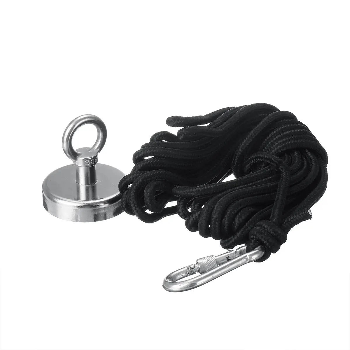 Neodymium Fishing Magnet - 250kg Pull with 10 Metre Rope for Recovery & Treasure