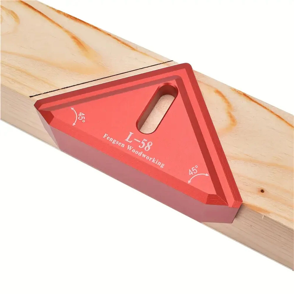 Precision Aluminum Alloy 45 Degree Miter Square - Woodworking Edge Ruler Tool