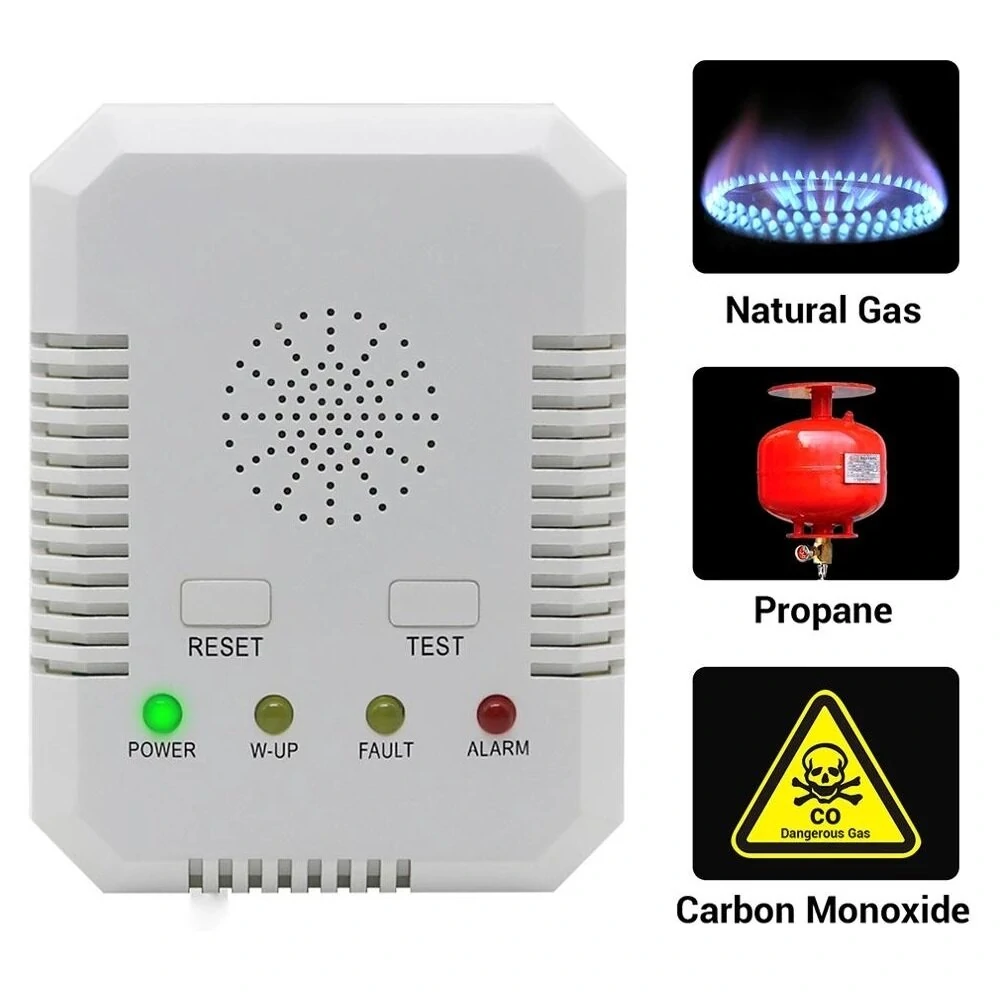 BOSEAN Natural Gas CO Leak Detector | Home Combustible Gas Tester with Valve Alarm