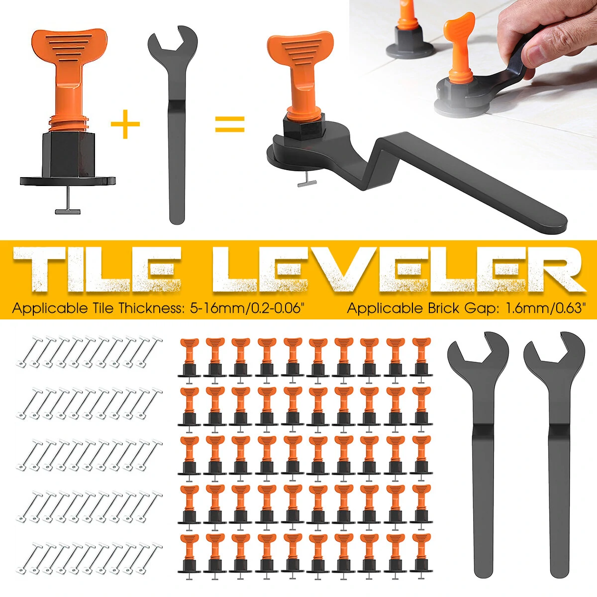 Tile Leveler Tool with Replaceable Needle - Wall and Floor Tile Leveling Clip