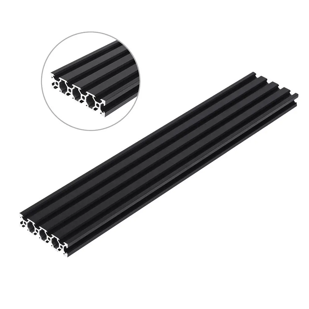 Machifit 2080 V-Slot Aluminum Profile Extrusion - 200-1000mm Black Frame for CNC & DIY