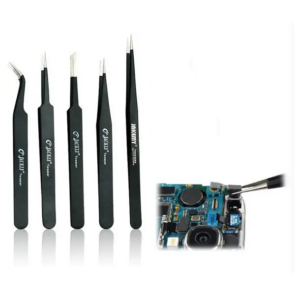 JAKEMY JM-T7-11 Long Pointed End Tweezer | Stainless Steel DIY Electronics Tool