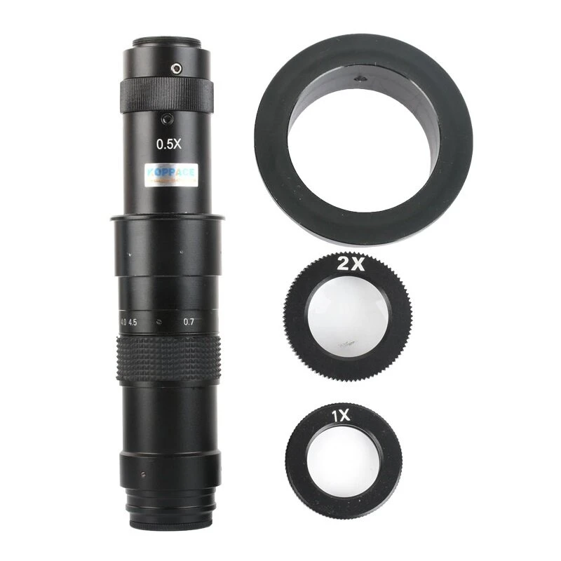 KOPPACE 32X-410X Industrial Microscope Lens | 0.5X-4.5X Zoom Eyepiece & Objective