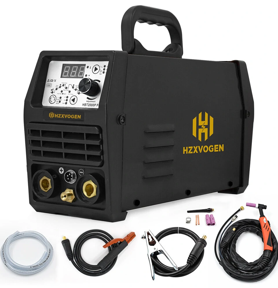 HZXVOGEN TIG200P TIG Welding Machine - 110V/220V 2-in-1 Pulse MMA & HF Argon