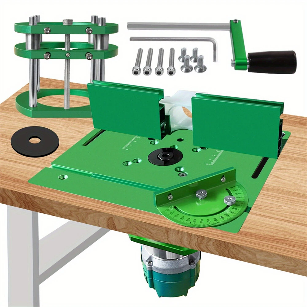 Aluminum Router Lift Kit - Manual Lifting for 65mm Motors | 240x200mm Plate