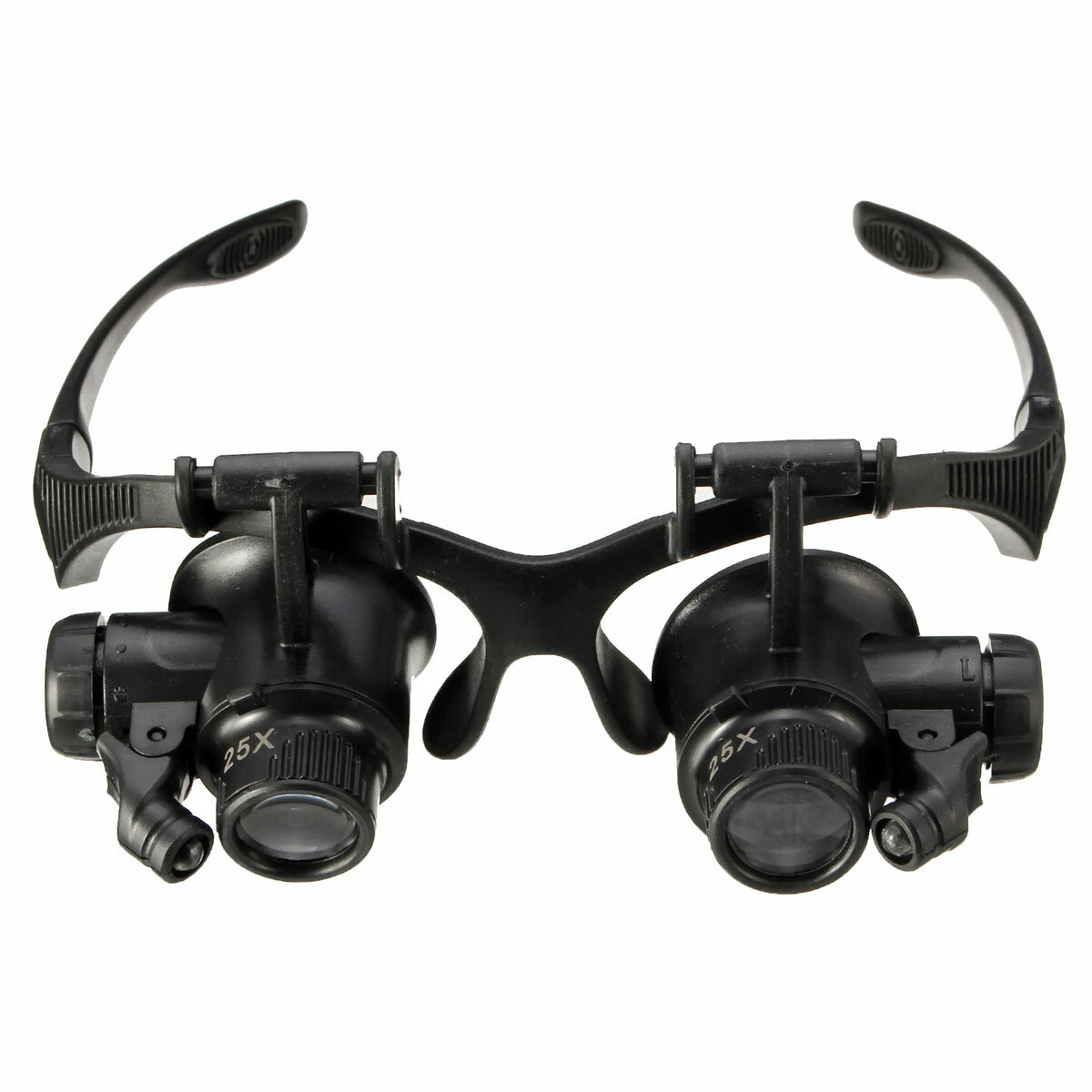 10X-25X LED Headband Magnifier Glasses - Jewellery Repair with 8 Replacement Lenses