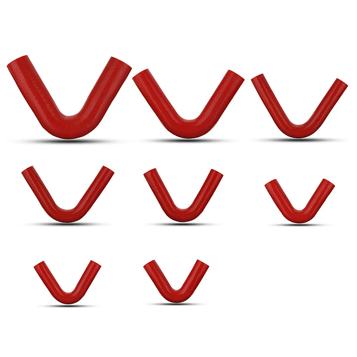 6.5-13mm Red Silicone Vacuum Hose | 120 Degree 150mm Turbo Coolant Tube