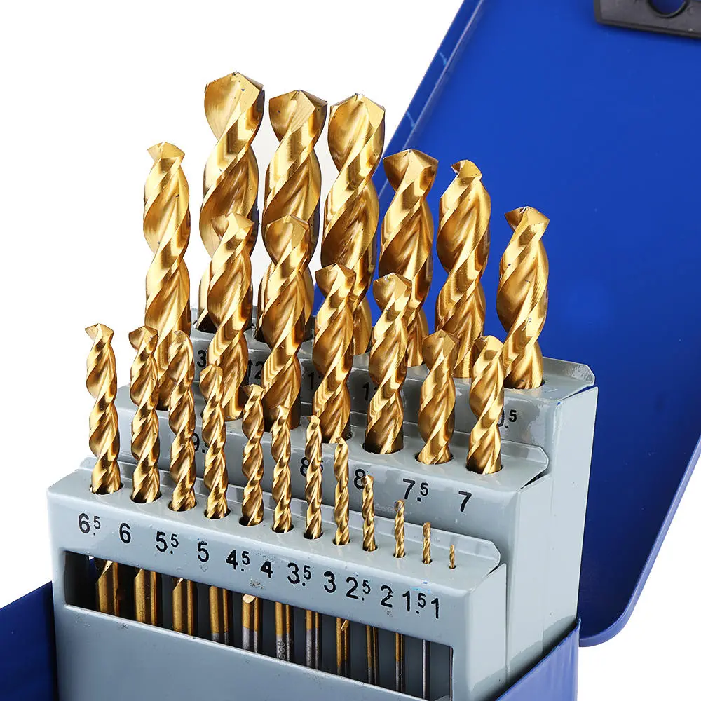 M42 8% Cobalt HSS Titanium Drill Bit Set | 25Pcs 1-13mm | For Stainless Steel Metal & Wood