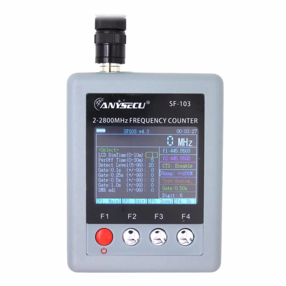Anysecu SF103 Portable Frequency Counter | 2MHz-2800MHz | CTCSS/DCS & DMR Testable