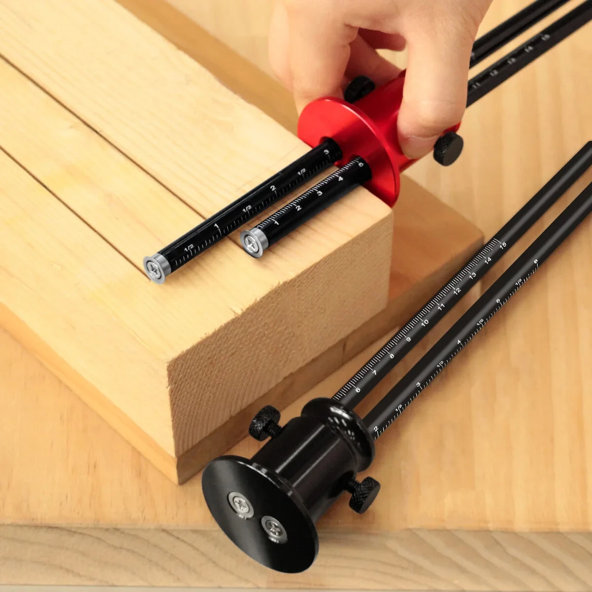 Double Head Wheel Marking Gauge - Aluminum Alloy with Metric & Inch Scale