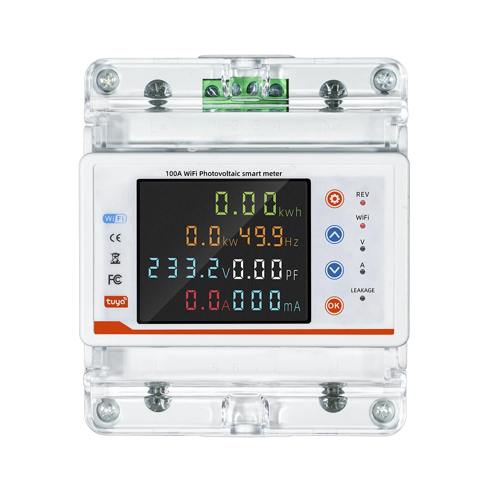 RMDZT-GFC/4P 100A WiFi MCB - Tuya Smart Remote & Voice Control LCD Energy Meter