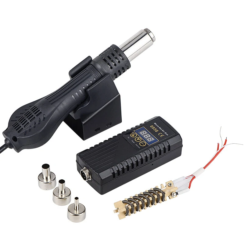 JCD 8858 Digital Soldering Station - 700W LED Rework Hair Dryer & Welding Tools
